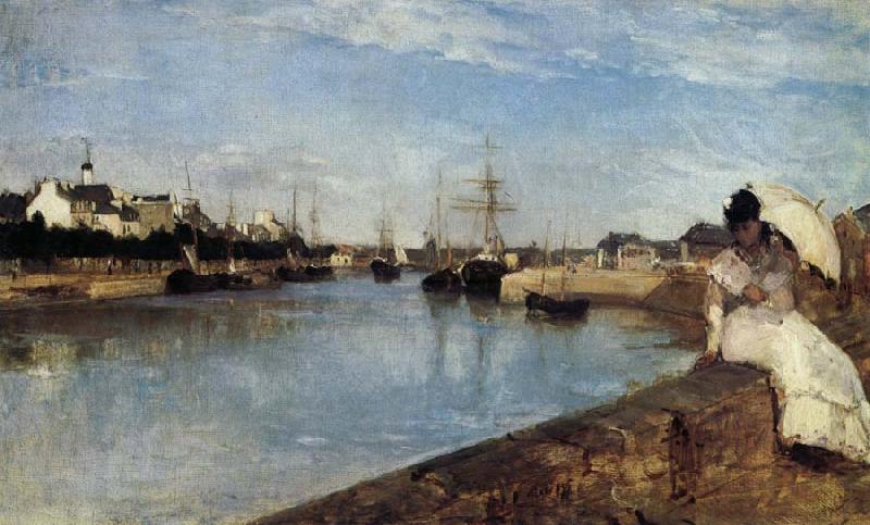 Berthe Morisot Vue du petit Port de Lorient Sweden oil painting art